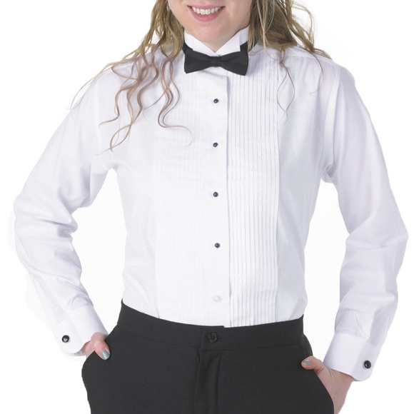 Henry Segal Mens Tuxedo Shirt 1//4 Inch Pleat Laydown Collar